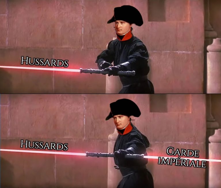 Meme Napoléon, ses hussards et sa garde impériale - Armée de l'Histoire