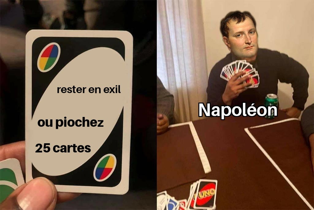 Meme sur Napoléon et l'exil