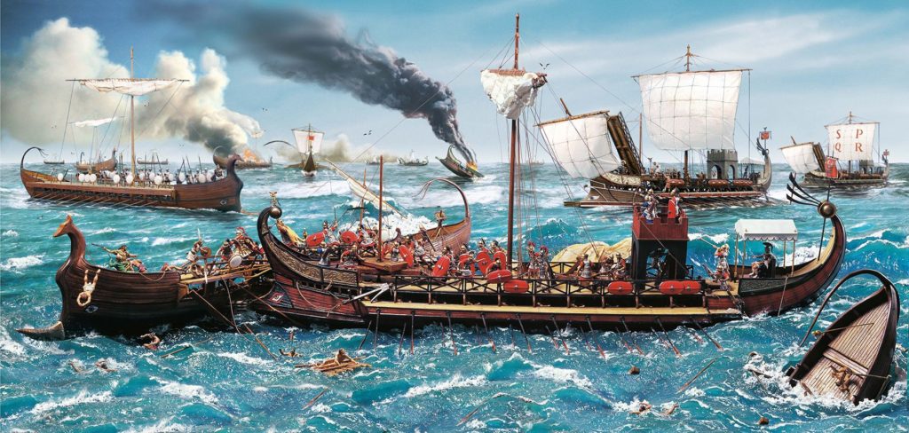 Bataille marine romaine contre marine de carthage