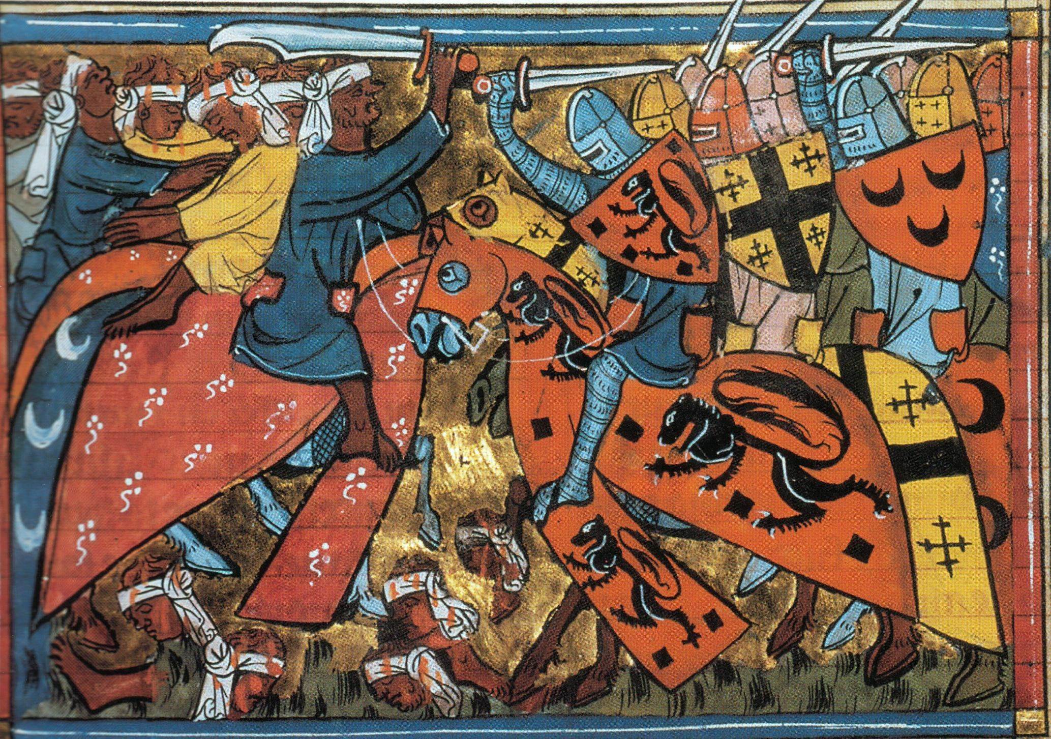 Croisade des chevaliers lors du siège d'Acre