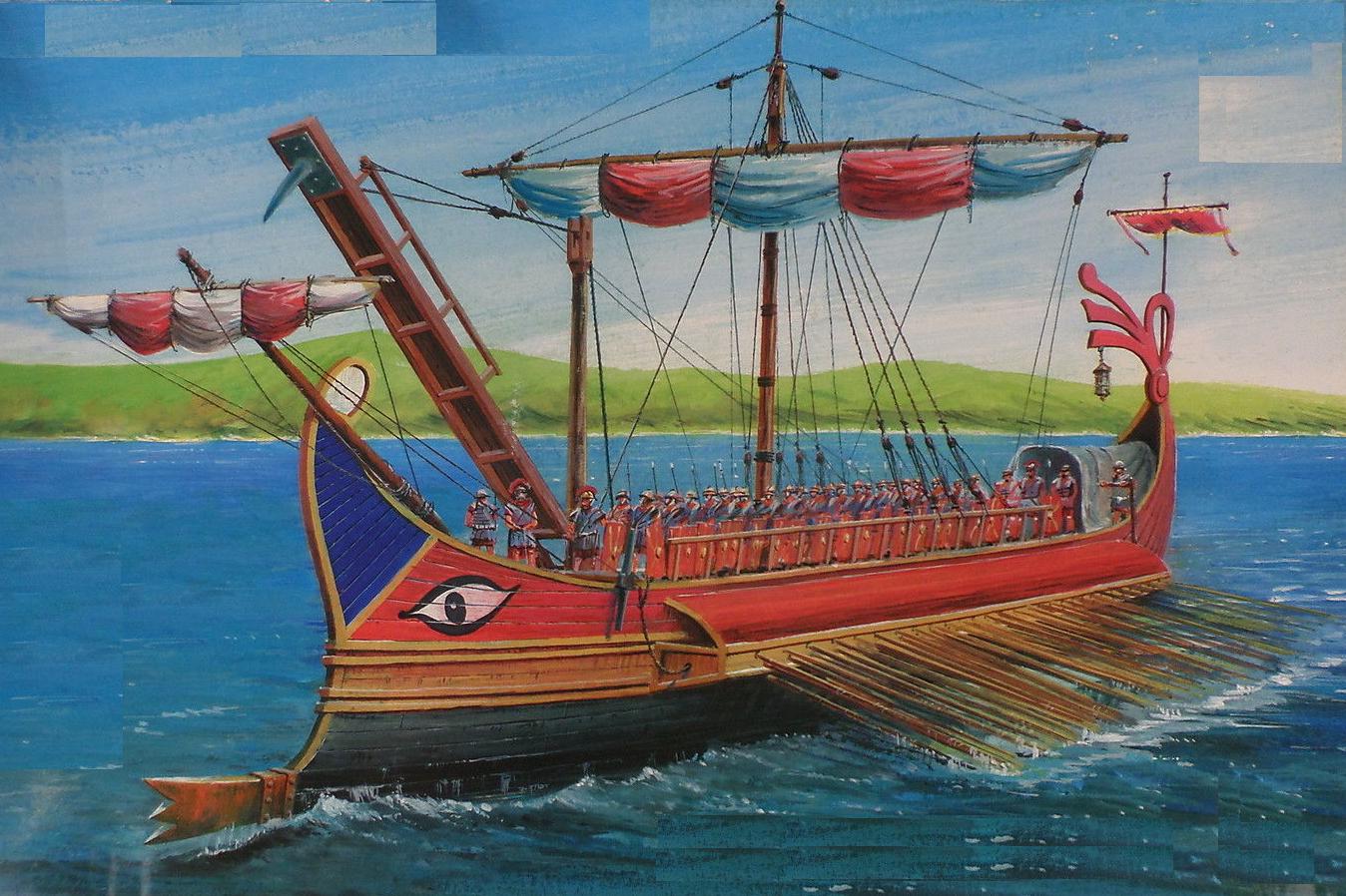 trirème de la marine romaine