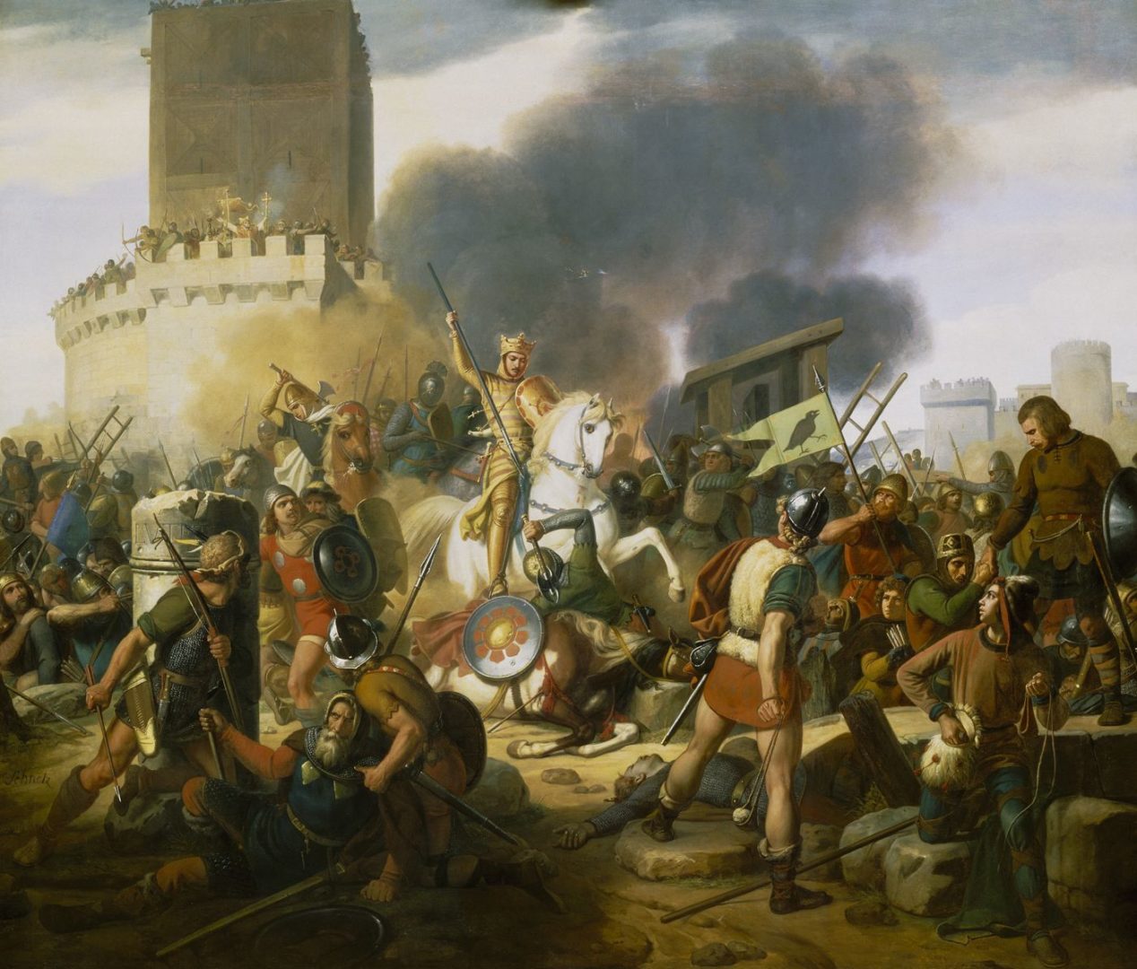 Le comte Eudes défend Paris face aux invasions Normandes
